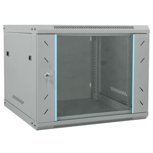 vidaXL Armoire r&eacute;seau avec stockage Gris 60 x 60 x 50 cm Acier