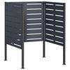 vidaXL &Eacute;cran pour poubelle 85 x 85 x 113 cm Acier Anthracite
