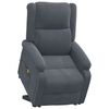 vidaXL Fauteuil de massage Gris foncé Velours