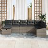 vidaXL Ensemble de canapé de jardin 8 pcs Gris 55 x 62 x 69 cm