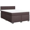 vidaXL Sommier &agrave; lattes de lit avec matelas Marron fonc&eacute; 140x200 cm