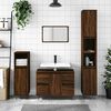 vidaXL Armoire salle de bain ch&ecirc;ne marron 80x33x60cm bois d'ing&eacute;nierie