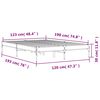 vidaXL Cadre de lit sans matelas sonoma gris 120x190 cm