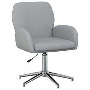 vidaXL Chaise de bureau pivotante 54 x 58 x 90 cm Gris clair Tissu