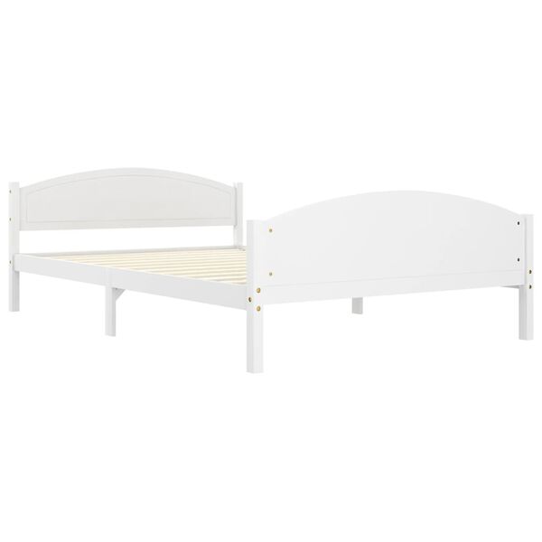 vidaXL Cadre de lit sans matelas blanc bois de pin massif 160x200 cm