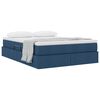 vidaXL Lit avec rangement et matelas Bleu 140 x 200 cm Polyester