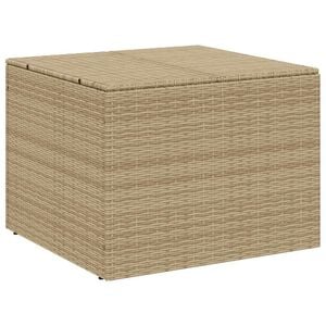 vidaXL Bo&icirc;te de rangement de jardin m&eacute;lange beige 291L r&eacute;sine tress&eacute;e