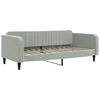 vidaXL Lit de jour avec gigogne et matelas gris clair 90x200cm velours
