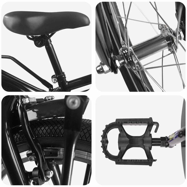 vidaXL V&eacute;lo pour Enfants 18 Pouces pour les 5-7 ans Noir