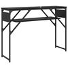 vidaXL TableConsole Ch&ecirc;ne noir 105x30x75cm Bois d'ing&eacute;nierie