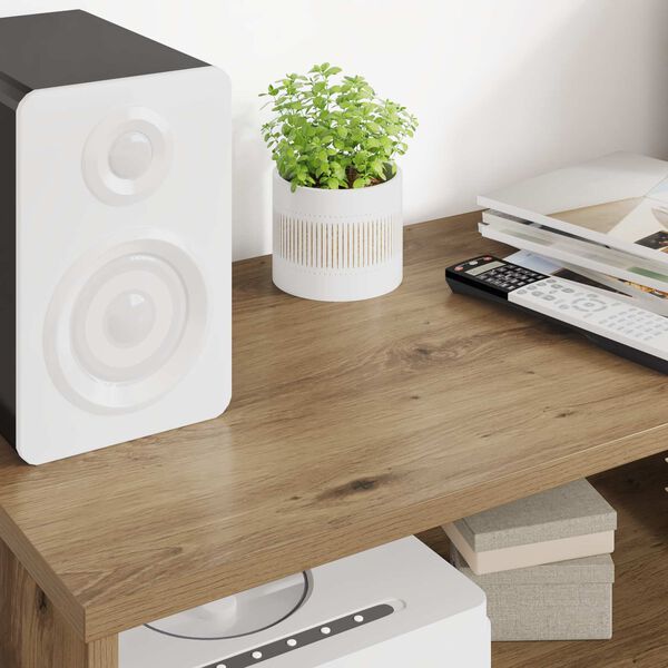 vidaXL Meuble TV Ch&ecirc;ne artisanal 80 x 35 x 40 cm Bois d'ing&eacute;nierie