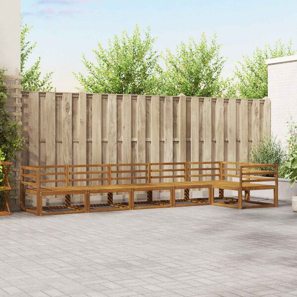 vidaXL Ensemble de canap&eacute;s d'ext&eacute;rieur 6 pcs Naturel