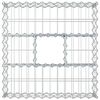 vidaXL Lit sur&eacute;lev&eacute; gabion Argent&eacute; 60 x 60 x 20 cm Acier galvanis&eacute;