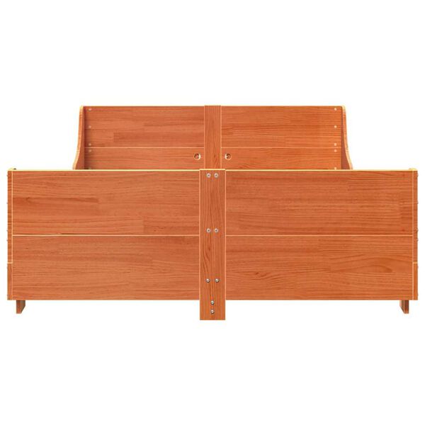 vidaXL Cadre de lit sans matelas cire marron 120x200cm bois pin massif