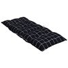 vidaXL Coussins de chaise &agrave; dossier haut lot de 2 motif carreaux noir