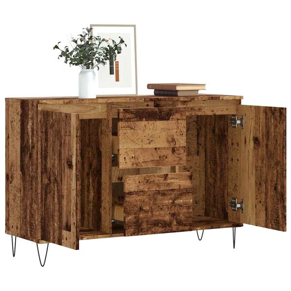 vidaXL Buffet vieux bois 101,5x35x70 cm bois d&rsquo;ing&eacute;nierie