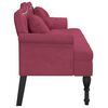 vidaXL Banc avec coussins bordeaux 120,5x65x75 cm velours