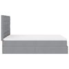 VidaXL Cadre de lit ottoman et matelas gris clair 140x190 cm tissu