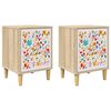 vidaXL Table de chevet MAINZ 2 pc Ch&ecirc;ne Sonoma 36 x 33 x 50 cm