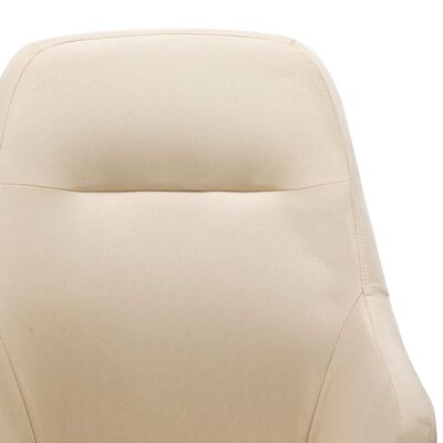 vidaXL Chaise à bascule Crème Tissu