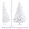 vidaXL Demi-arbre de No&euml;l artificiel pr&eacute;-&eacute;clair&eacute; et boules blanc 210cm