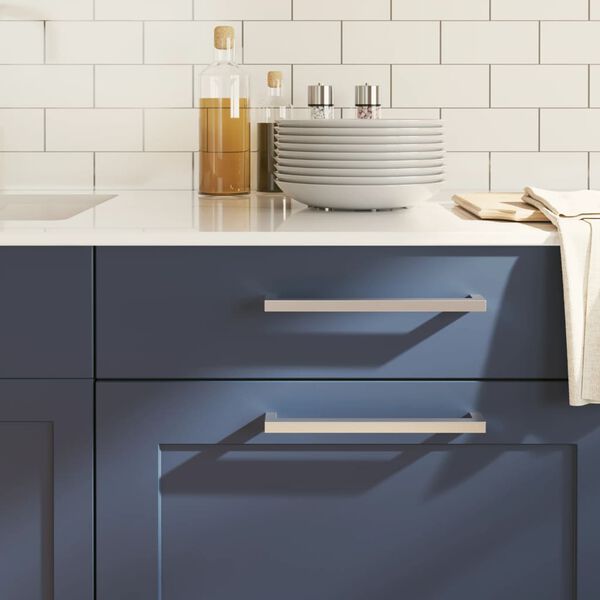 vidaXL Poign&eacute;es d'armoire 10 pcs argent&eacute; 224 mm acier inoxydable