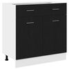 vidaXL Armoire suspendue Ch&ecirc;ne noir 80 x 46 x 81,5 cm