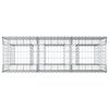vidaXL Lit sur&eacute;lev&eacute; gabion Argent&eacute; 150 x 50 x 80 cm Acier galvanis&eacute;