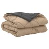 vidaXL Duvet d'&eacute;t&eacute; simple Anthracite et Taupe 200 x 155 cm Microfibre