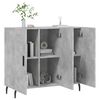 vidaXL Buffet gris b&eacute;ton 90x34x80 cm bois d'ing&eacute;nierie
