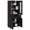 vidaXL Haut Armoire 2 pcs Chêne noir Bois Aggloméré et Verre