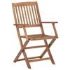 vidaXL Chaises pliables de jardin lot de 2 avec coussins Bois d'acacia
