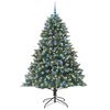 vidaXL Sapin de Noël artificiel Vert 210 cm PVC, plastique et acier