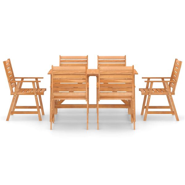 vidaXL Ensemble &agrave; manger de jardin 7 pcs Bois d'acacia solide