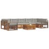 vidaXL Ensemble de canap&eacute;s d'ext&eacute;rieur 8 pcs Gris Naturel et Clair
