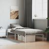 vidaXL Cadre de lit m&eacute;tal sans matelas blanc 90x200 cm