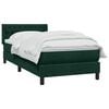 vidaXL Sommier &agrave; lattes de lit et matelas vert fonc&eacute; 90x210 cm velours