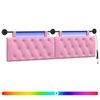 vidaXL T&ecirc;te de lit suspendue Avec lumi&egrave;re LED Rose Tissu