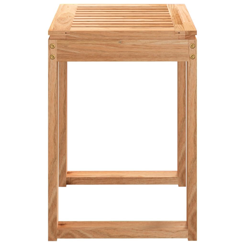 Tabouret En Bois Relaxdays Pour Salle De Bain - 46x40x30cm, Capacité 80kg - Déco Nature, Pratique
