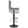 vidaXL Tabourets de bar lot de 2 taupe tissu
