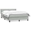 vidaXL Sommier &agrave; lattes de lit et matelas gris clair 140x220cm velours
