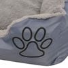 vidaXL Lit pour chiens avec coussin rembourr&eacute; Taille M Gris
