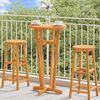vidaXL Table de bar de jardin Ø60x105 cm Bois d'acacia solide