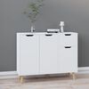 vidaXL Buffet blanc brillant 90x30x72 cm bois d'ing&eacute;nierie