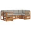 vidaXL Ensembles de canap&eacute;s avec coussin 6 pcs Gris Naturel et Clair
