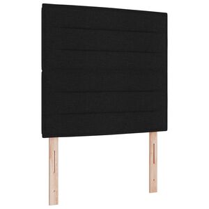 vidaXL T&ecirc;te de lit LED avec des lumi&egrave;res &agrave; LED Noir 80 cm Polyester