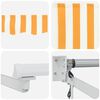 vidaXL Auvent r&eacute;tractable &eacute;lectrique Orange et Blanc 3,5 x 2,5 m