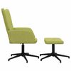 vidaXL Chaise de relaxation avec tabouret Vert Tissu