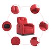 vidaXL Fauteuil inclinable &eacute;lectrique rouge similicuir