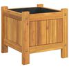 vidaXL Jardini&egrave;re avec doublure 31x31x30 cm bois massif d'acacia